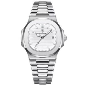 The Executive Stainless Steel Watch - White